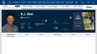 
                            9. K.J. Choi PGA TOUR Profile - News, Stats, and Videos