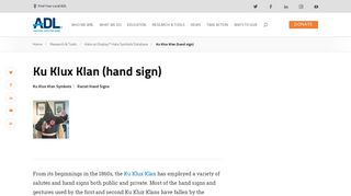 
                            2. KKK Hand Sign | Hate Symbols Database | ADL