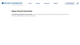 
                            9. Klaas Portal Overview - Klaas Financial