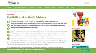 
                            7. KLAITON wird zu Haufe Advisory | CHECK.point eLearning