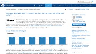 
                            7. Klarna Bank - Festgeld mit 0,15 % bei 1 Jahr Laufzeit