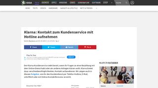 
                            6. Klarna: Kontakt zum Kundenservice mit Hotline aufnehmen