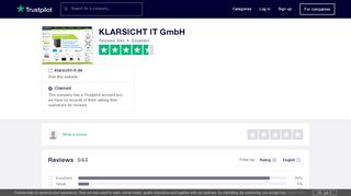 
                            3. KLARSICHT IT GmbH Reviews - Trustpilot