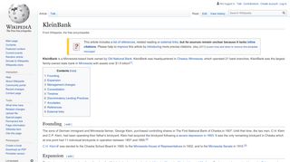 
                            3. KleinBank - Wikipedia