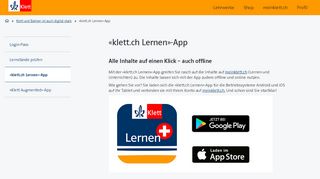 
                            7. «klett.ch Lernen»-App - Klett und Balmer Verlag