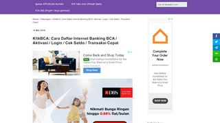 
                            8. KlikBCA: Cara Daftar Internet Banking BCA / Aktivasi ...