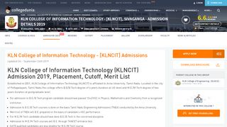 
                            7. KLN College of Information Technology - [KLNCIT], Sivaganga