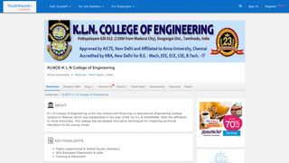 
                            3. KLNCE - K L N College of Engineering | Youth4work