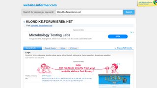 
                            2. klondike.forumieren.net at Website Informer. Login. Visit ...