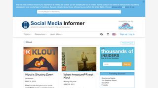 
                            6. Klout - Social Media Informer