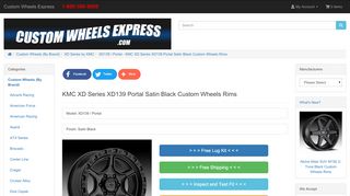 
                            8. KMC XD Series XD139 Portal Satin Black Custom Wheels Rims ...