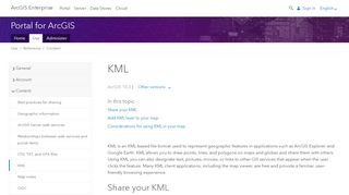 
                            6. KML—Portal for ArcGIS (10.3 and 10.3.1) | ArcGIS Enterprise