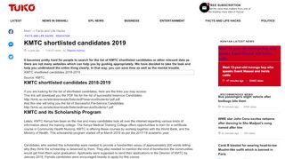 
                            7. KMTC Shortlisted Candidates 2019 ▷ Tuko.co.ke