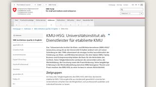 
                            2. KMU-HSG - KMU Portal