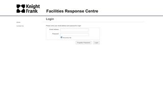 
                            2. Knight Frank Facilities Response Centre - Login