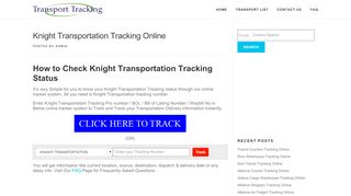 
                            6. Knight Transportation Tracking Online | Transport …