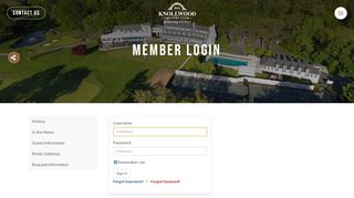 
                            1. Knollwood Country Club Member Login