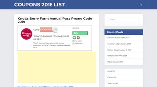 
                            8. Knotts Berry Farm Annual Pass Promo Code 2019 - …