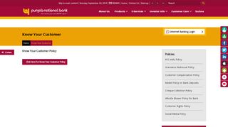 
                            3. Know Your Customer - Punjab National Bank