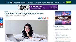 
                            7. Know Your Tests: College Entrance Exams | Fastweb