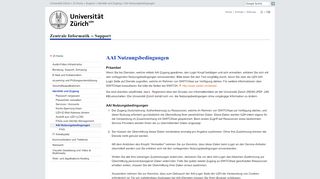 
                            1. Knowhow Datenbank - AAI Nutzungsbedingungen - UZH