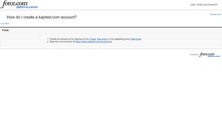 
                            4. Knowledge Article: How do I create a kaptest.com account?