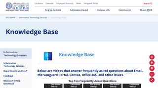 
                            7. Knowledge Base - ASU-Beebe