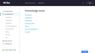 
                            1. Knowledge base - Wrike Help center