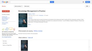 
                            9. Knowledge Management in Practice