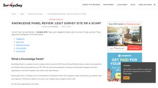 
                            3. Knowledge Panel Review: Legit Survey Site or a Scam?