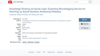 
                            9. Knowledge Sharing via Social Login: Exploiting Microblogging ...