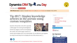 
                            4. knowledgebase | Dynamics CRM Tip Of The Day