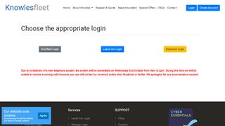 
                            2. Knowles Fleet - System Login - Knowles Associates