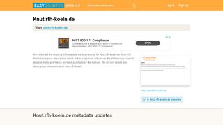 
                            2. Knut Rfh Koeln (Knut.rfh-koeln.de) - updates.easycounter.com