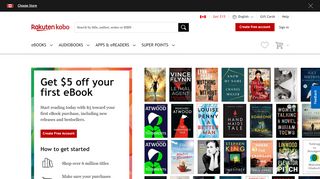 
                            1. Kobo has millions of eBooks. Sign up today and get a $5 ...