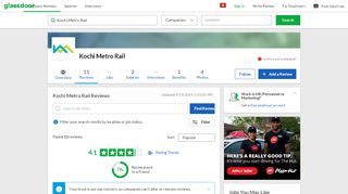 
                            9. Kochi Metro Rail Reviews | Glassdoor.com.hk