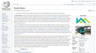 
                            5. Kochi Metro - Wikipedia