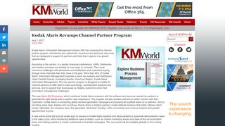 
                            6. Kodak Alaris Revamps Channel Partner Program - KMWorld Magazine