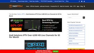 
                            1. Kodi Solutions IPTV Over 4,000 HD Live Channels for $5 Per ...