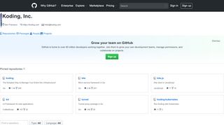 
                            7. Koding, Inc. · GitHub