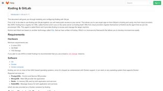 
                            9. Koding · Integration · Administration · Help · GitLab