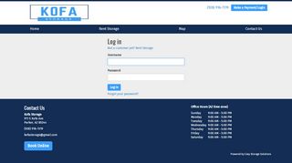 
                            1. Kofa Storage: Log in