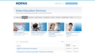 
                            5. Kofax courses - Kofax Education