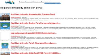 
                            8. Kogi state university admission portal