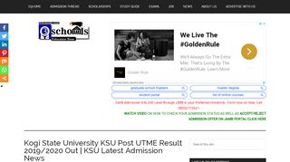 
                            9. Kogi State University KSU Post UTME Result 2019/2020 Out | KSU ...