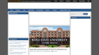 
                            9. kogi state university portal 2018/2019 Admission List - SCHOOL PLUS ...