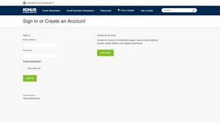 
                            5. KOHLER Generators | Login