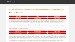 
                            5. Kohls Connection - Myhr Kohls - myhr.kohls.com