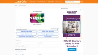 
                            8. Kohl's Credit Card details, sign-up bonus, rewards ...