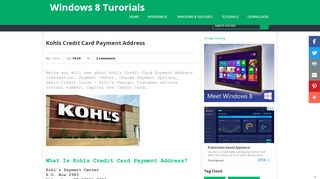 
                            8. Kohls Credit Card Payment Address | Windows 8 Turorials